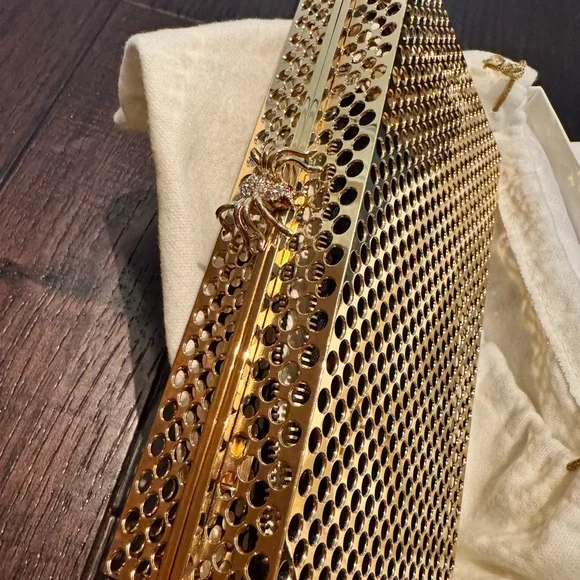 SOLD! Charlotte Olympia Gold Clutch Bag - Picture 2 of 7